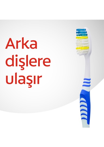 Extra Clean Dil Temizleyicili Arka Dişlere Uzanan Orta Diş Fırçası 1+1