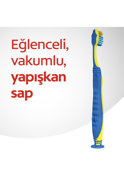 Minions 6+ Yaş Vakumlu Yapışkan Sap Ekstra Yumuşak Çocuk Diş Fırçası