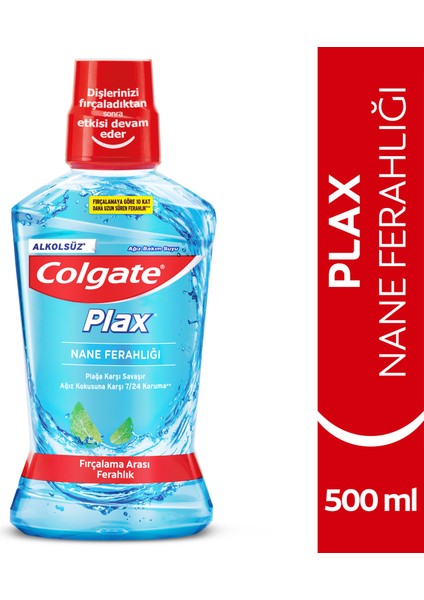 Plax Nane Ferahlığı Plağa Karşı Ağız Bakım Suyu 500 ml