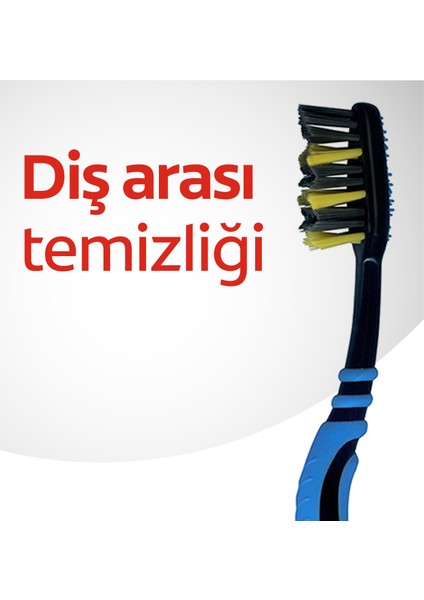 ZigZag Charcoal Diş Arası Temizliği Orta Diş Fırçası x 2 Adet + Diş Fırçası Kabı