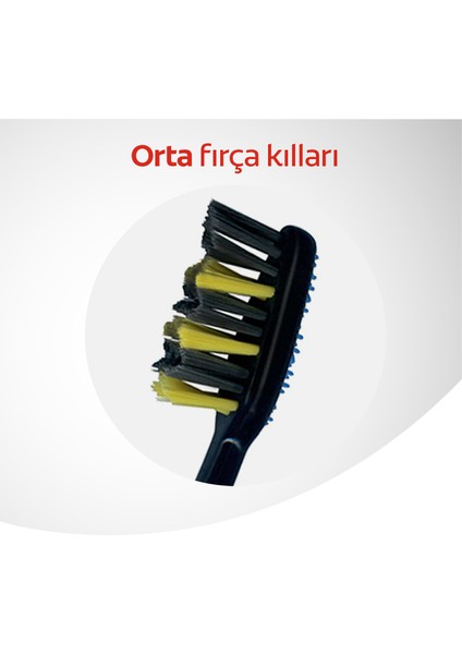ZigZag Charcoal Diş Arası Temizliği Orta Diş Fırçası x 2 Adet + Diş Fırçası Kabı