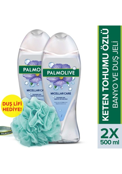 Micellar Care Banyo ve Duş Jeli Keten Tohumu Özlü 500 ml x 2 Adet