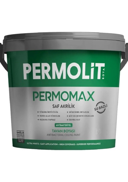 Permomax Antibakteriyel Tavan Boyası 3.5 kg