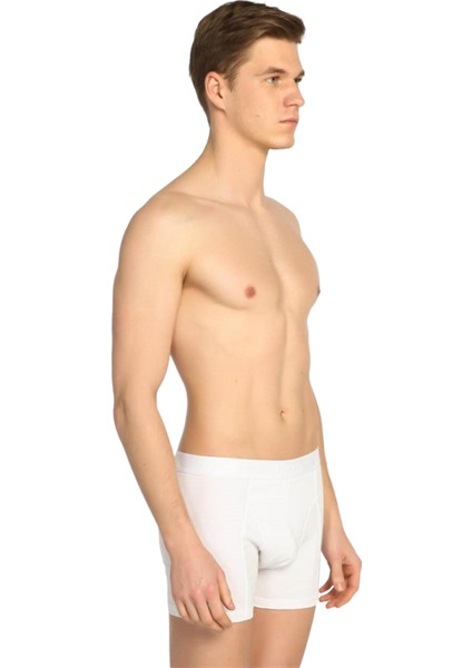 Erkek 3'lü Likralı Boxer | Beyaz fiyatları