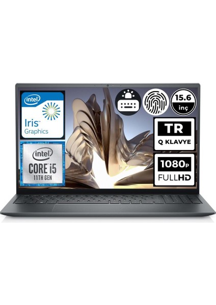 Vostro 5510 N7500CVN5510EMEA01A9 I5-11320H 16GB 512SSD 15.6" Fullhd W10P Taşınabilir Bilgisayar