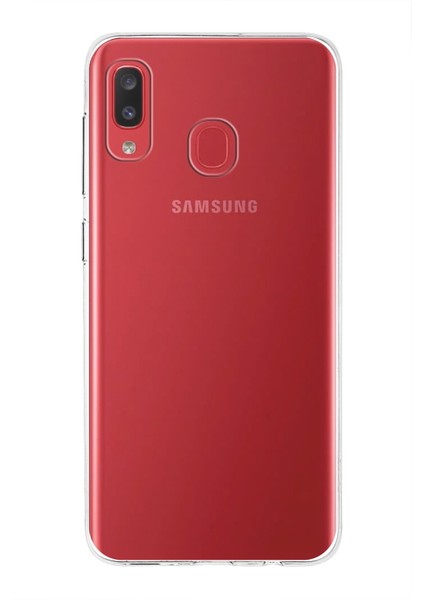 Samsung Galaxy A20 Kapak 1mm Şeffaf Silikon Kılıf