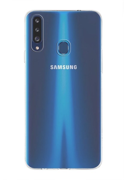 Kzy Samsung Galaxy A20S Kapak 1mm Şeffaf Silikon Kılıf