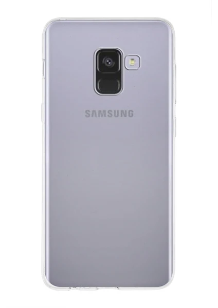 Kzy Samsung Galaxy A8 (2018) Kapak 1mm Şeffaf Silikon Kılıf