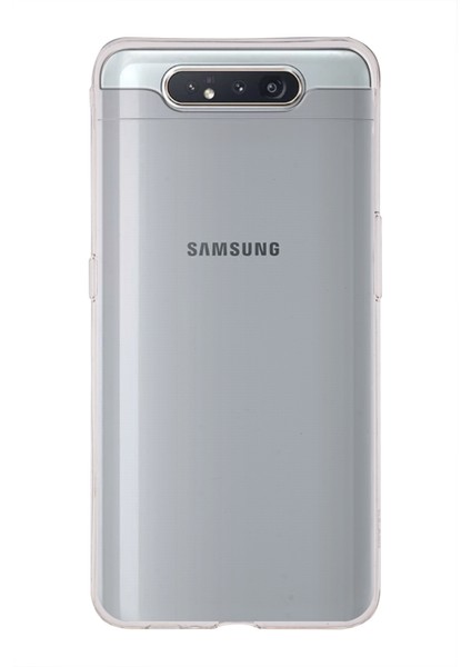 Samsung Galaxy A80 Kapak 1mm Şeffaf Silikon Kılıf