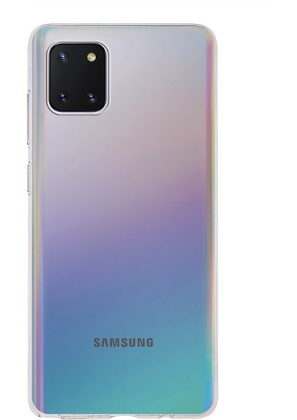 Samsung Galaxy A81 Kapak 1mm Şeffaf Silikon Kılıf