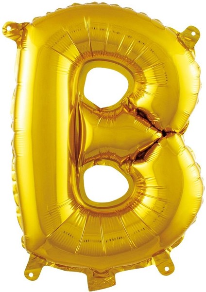 B Harf Folyo Gold Balon 36 cm 16 Inc