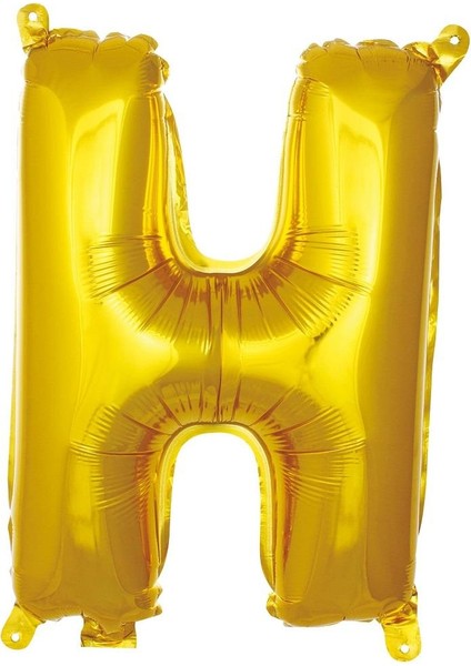 H Harf Folyo Gold Balon 36 cm 16 Inc