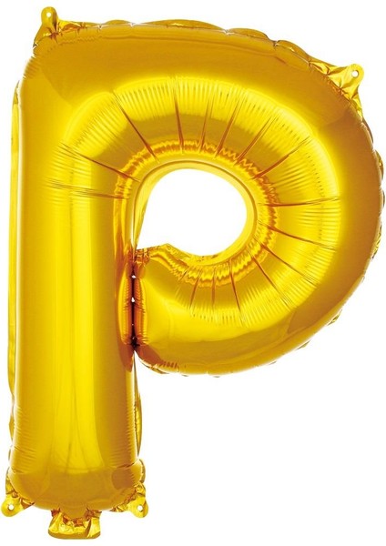 P Harf Folyo Gold Balon 36 cm 16 Inc