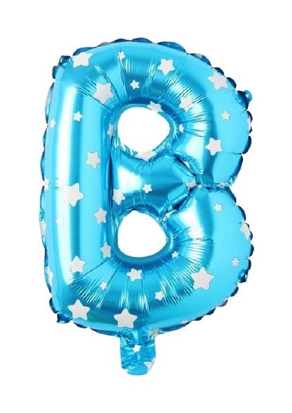 B Harf Folyo Mavi Balon 36 cm 16 Inc