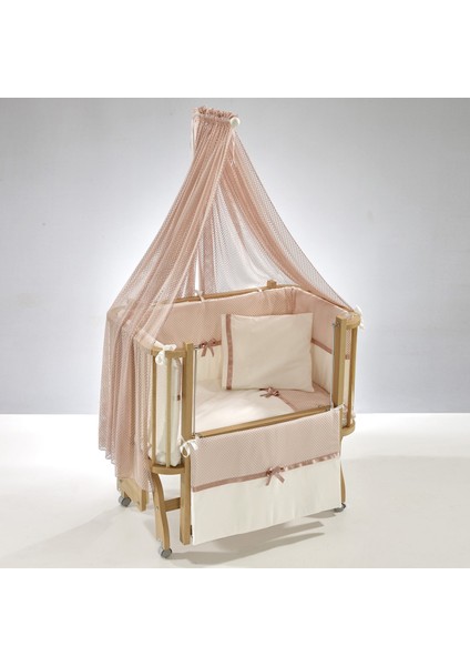 Meltem Smart Mood Sallanır Ahşap Anne Yanı Beşik - 50x90 cm (naturel-pembe) fiyatları