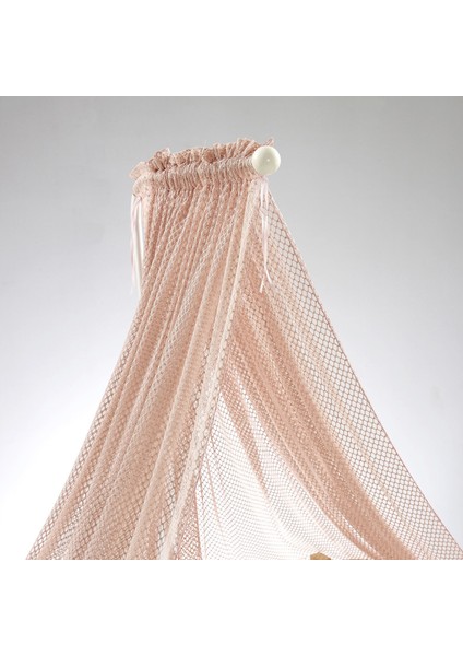 Meltem Smart Mood Sallanır Ahşap Anne Yanı Beşik - 50x90 cm (naturel-pembe)
