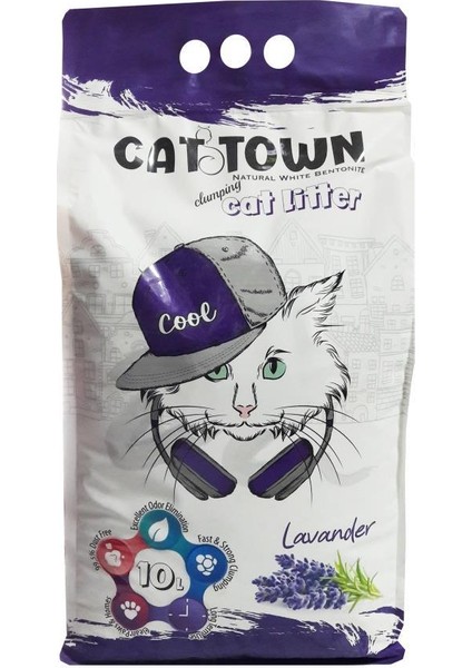 Topaklaşan Kedi Kumu Lavanta Ince Taneli 10 Lt