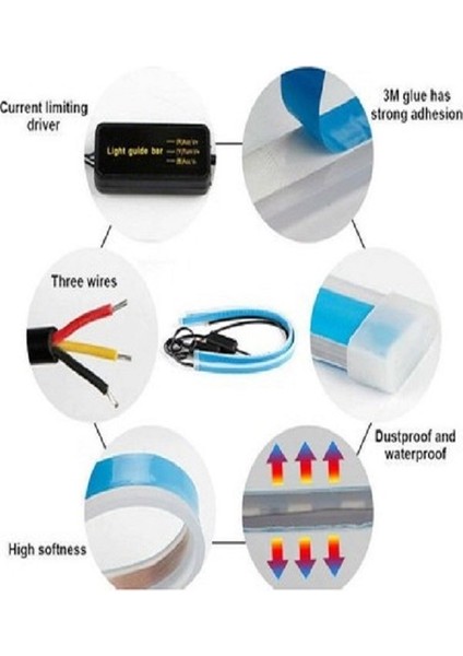 Kayar Sinyalli Gündüz Farı 60 cm 2 Adet Takım RY462371 modelleri