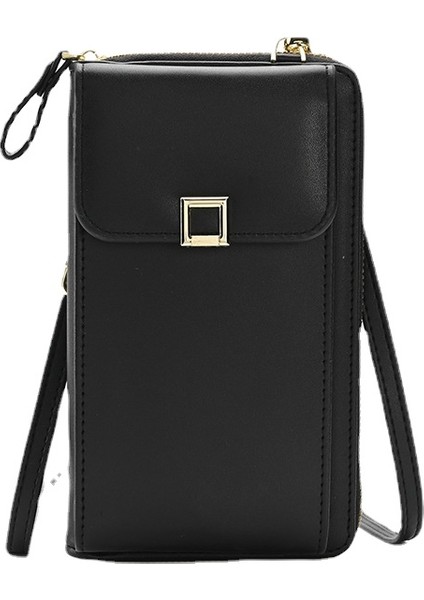 Kadın Crossbody Çanta Omuz Çantası Çok Fonksiyonlu Uzun Cüzdan (Yurt Dışından)