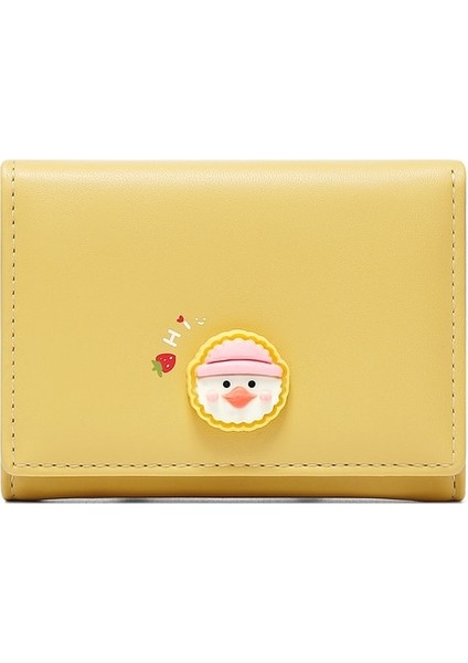 Sevimli Tavşan Desenli Küçük Fermuar Kredi Kartı Tutucu Pu Deri Kadın Cüzdan (Yurt Dışından)