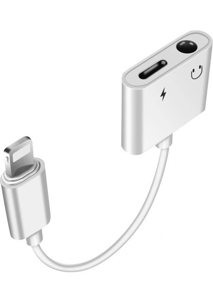 2in1 Lightning To 3.5mm+Lightning Şarj Adaptör Dönüştürücü