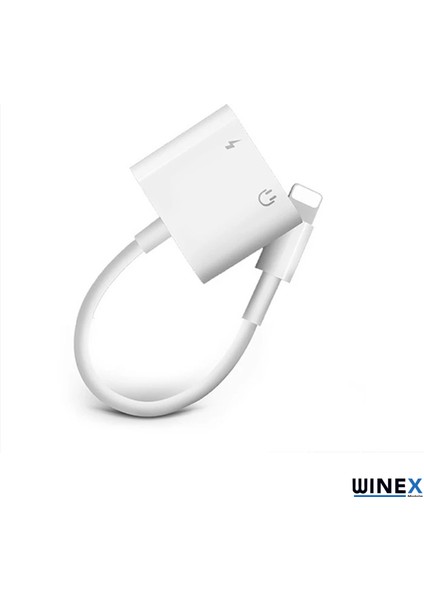 2in1 Lightning To 3.5mm+Lightning Şarj Adaptör Dönüştürücü