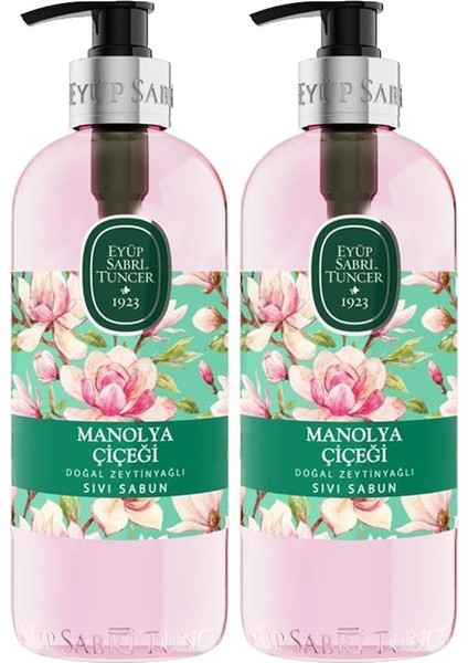 Zeytinyağlı Sıvı Sabun Manolya Çiçeği 500 ml x 2 Adet