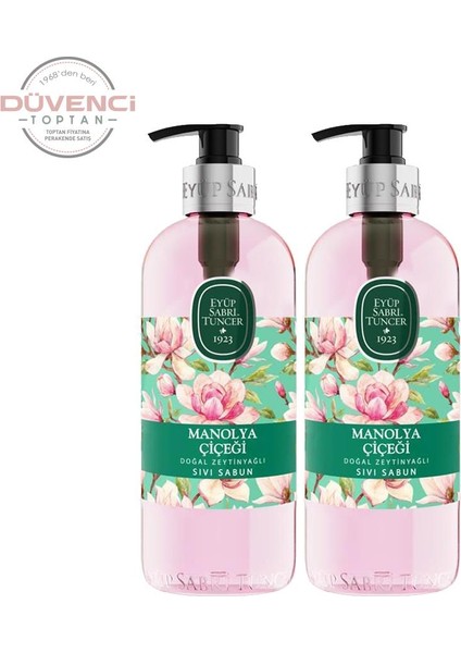Zeytinyağlı Sıvı Sabun Manolya Çiçeği 500 ml x 2 Adet