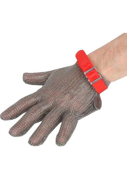 Çelik Eldiven Kırmızı (M) (EL-K2M)