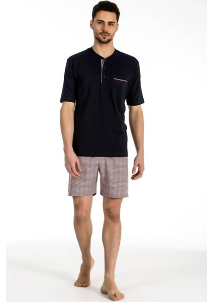 5540 Damat Çeyiz Şortlu Bordo Pijama & Robdöşambır 5li Set