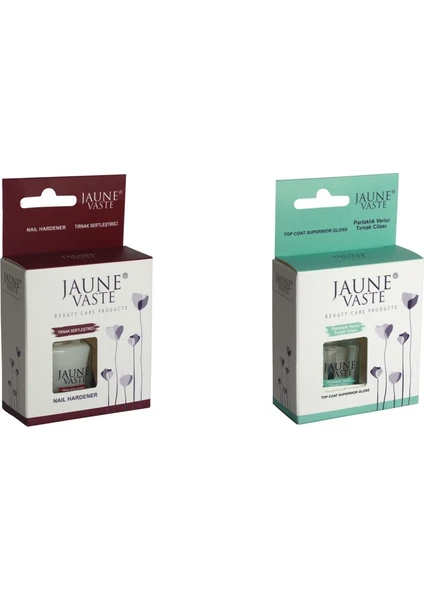 Jaune Vaste Nail Hardener+Top Coat +Parlatıcı Cila