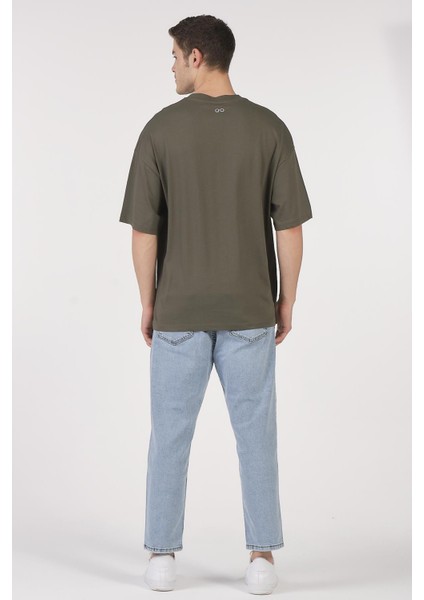 Unisex (Erkek -Kadın) Oversize ( Bol-Salaş ) T-Shirt Renk Haki Goes Here fiyatları