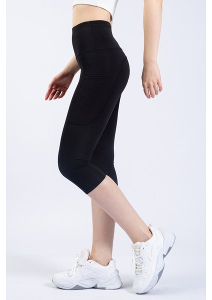 Snc Kadın Siyah Cepli Yüksek Bel Toparlayıcı, Kapri Yoga Tayt 19" fırsatları