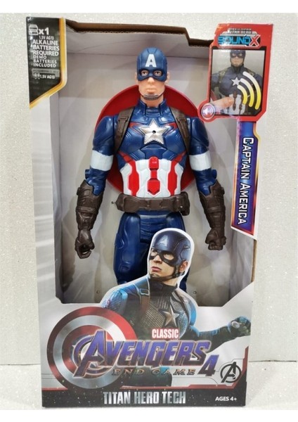 Avengers Işıklı Sesli Captain Amerika 30 cm