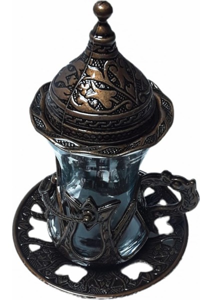 Osmanlı Lale Desenli 6'lı Çay Seti