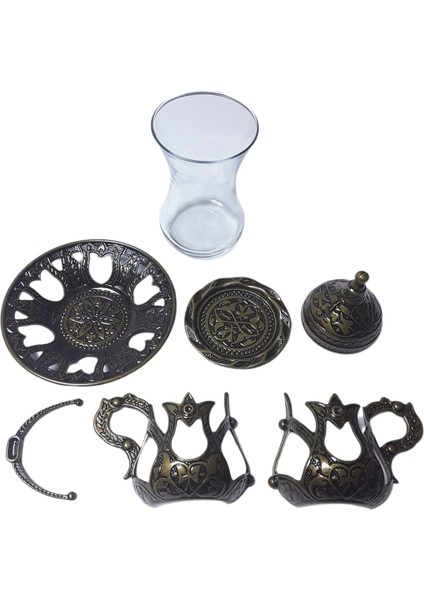 Osmanlı Lale Desenli 6'lı Çay Seti fiyatları