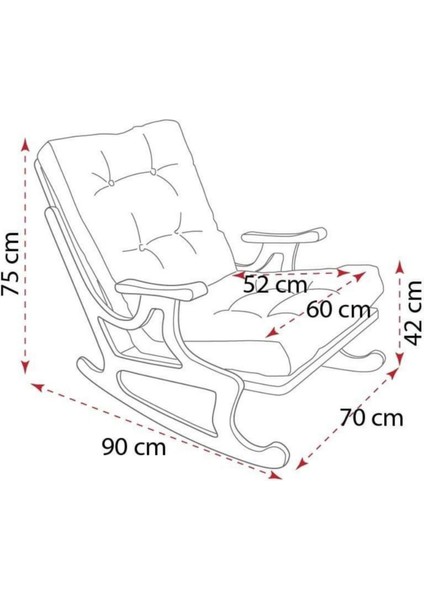 Reconcept Windy Puflu Sallanan Koltuk Baba Koltuğu Dinlenme Koltuğu Tv Koltuğu fiyatları