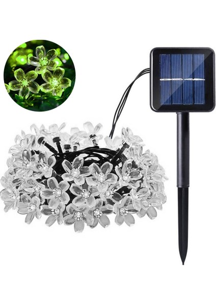 7m 50 Işık Güneş Kiraz Çiçeği Işık Dize LED Suya Dayanıklı Bahçe Işığı (Yurt Dışından)