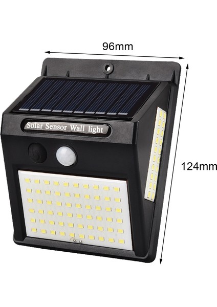 Solar Bahçe Duvar Lambası Dış Mekan Suya Dayanıklı Duvar Aydınlatması Sokak Lambası (Yurt Dışından)