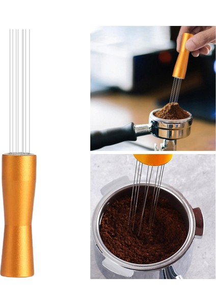 Latte Art Altın İçin Gevşek Dağıtılmış Kahve Sanat Kalemi ile İğne Kahve Kurcası (Yurt Dışından)