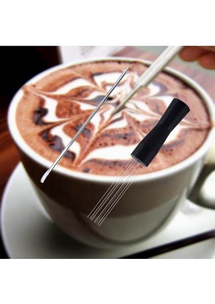 Latte Art Silver İçin Gevşek Dağıtılmış Kahve Sanat Kalemi ile İğne Kahve Kurcası (Yurt Dışından) modelleri