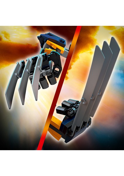 Marvel Wolverine Robot Zırhı 76202 # Süper Kahraman Seven Çocuklar İçin Koleksiyonluk Robot Zırh ve Minifigür İçeren Yaratıcı Oyuncak Yapım Seti (141 Parça)