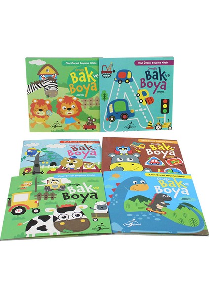 Örneğe Bak ve Boya Seti - 6 Kitap
