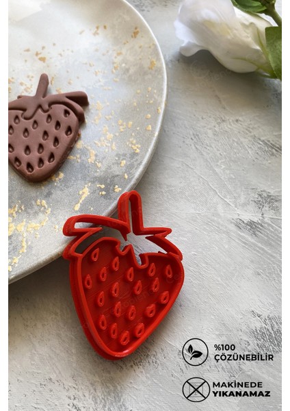 Çilek Kurabiye Kalıbı / Hamur Şekillendirici