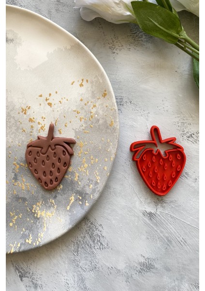 Çilek Kurabiye Kalıbı / Hamur Şekillendirici modelleri