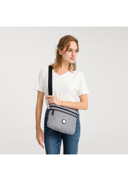 Kırçıllı Gri Kumaş Kadın Postacı Çantası Smart Bags 3096 fırsatları