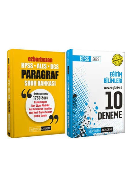 2022 KPSS Eğitim Bilimleri 10 Deneme - Paragraf Sor