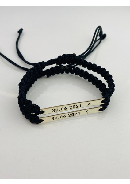 Isimli Plaka Macrome 925 Ayar Gümüş Bileklik