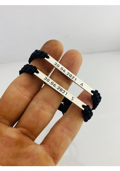 Isimli Plaka Macrome 925 Ayar Gümüş Bileklik fiyatları