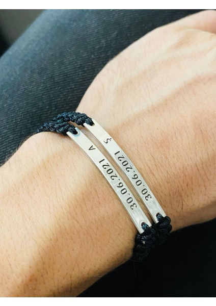 Isimli Plaka Macrome 925 Ayar Gümüş Bileklik modelleri